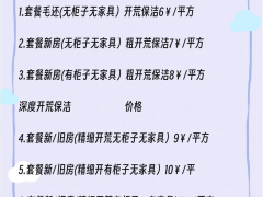开荒保洁费用预算表
