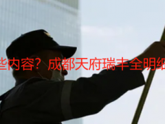 精细保洁包括哪些内容？成都天府瑞丰全明细，无漏项可对照