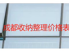 成都收纳整理价格表｜官方标准化全屋局部收费明细