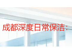 成都深度日常保洁：为什么本地家庭需要定制化清洁方案